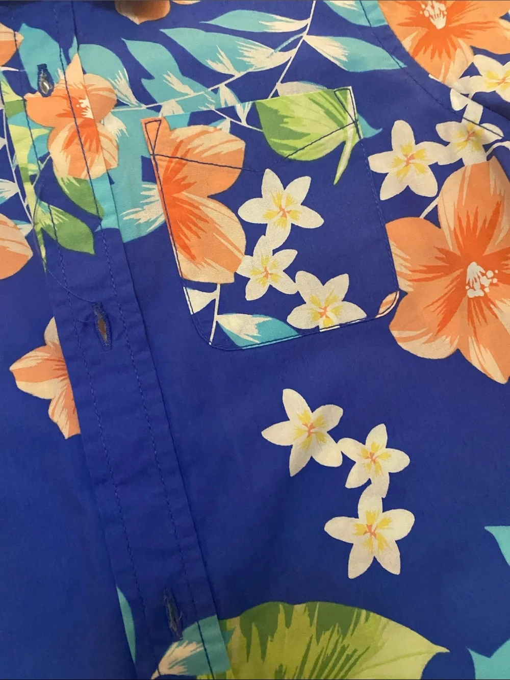 The Children's Place Blue Tropical Floral Shirt and White Shorts Set